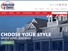 Tablet Screenshot of americanchoicerailings.com